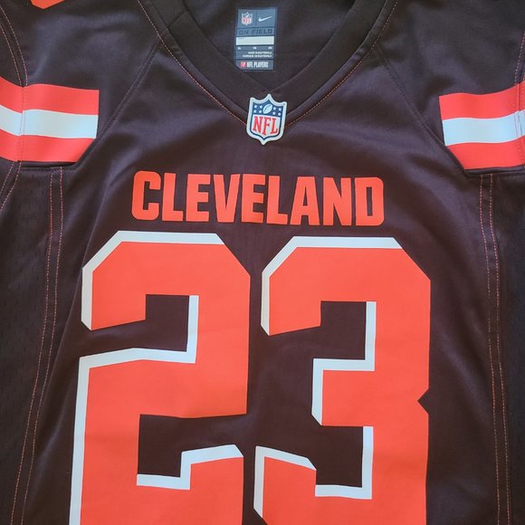 Nike On Field NFL Cleveland Browns #23 Joe Haden Brown Jersey Women XL - Picture 2 of 6